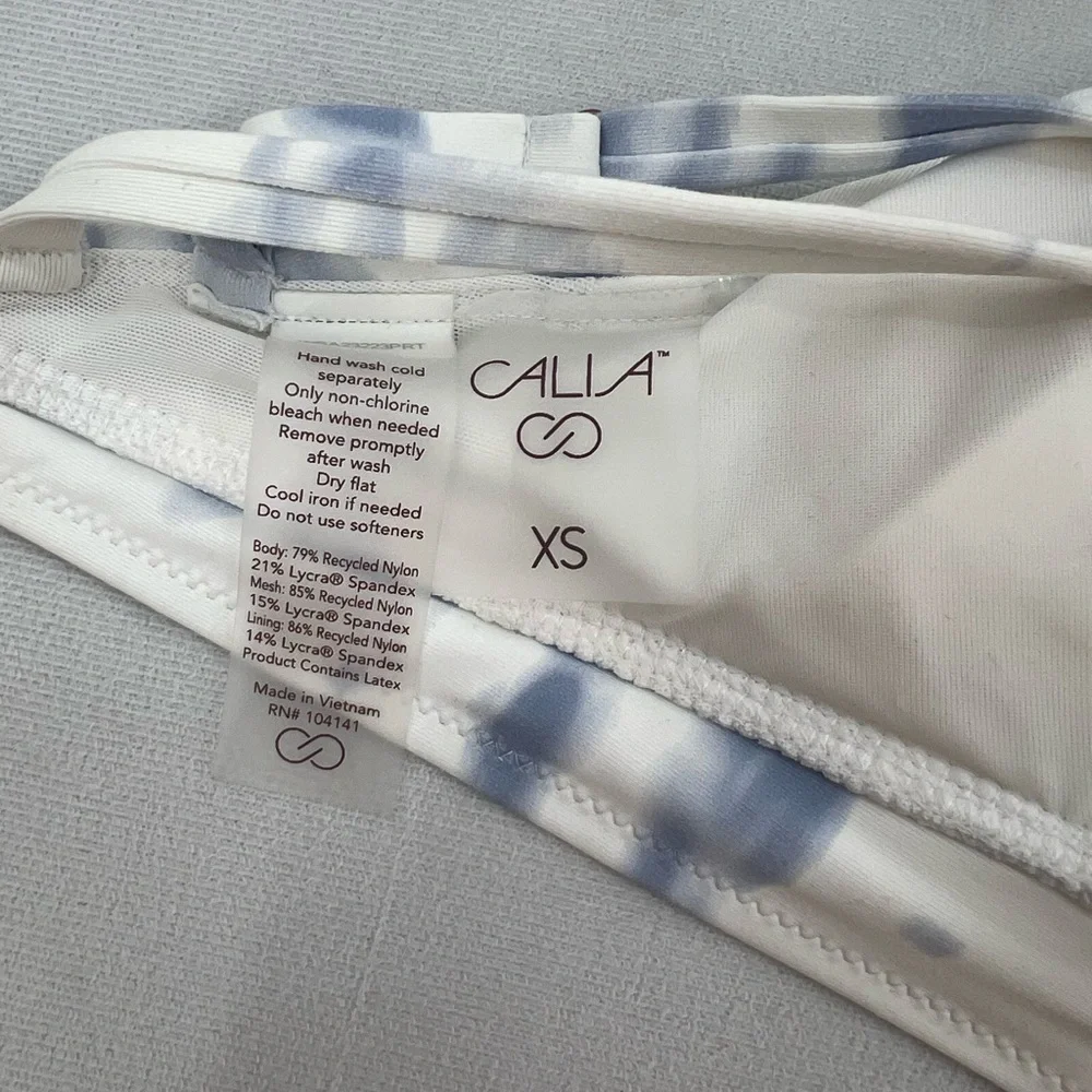 CALIA Women's Strappy Back Ruched Medium Support Bikini Swim Top XS - Picture 9 of 9